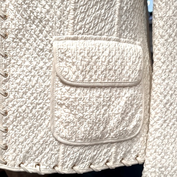 CHEBY Vintage Sporty Cream Woman’s Blazer Size 16 EU 46 Made in Italy - Picture 6 of 11